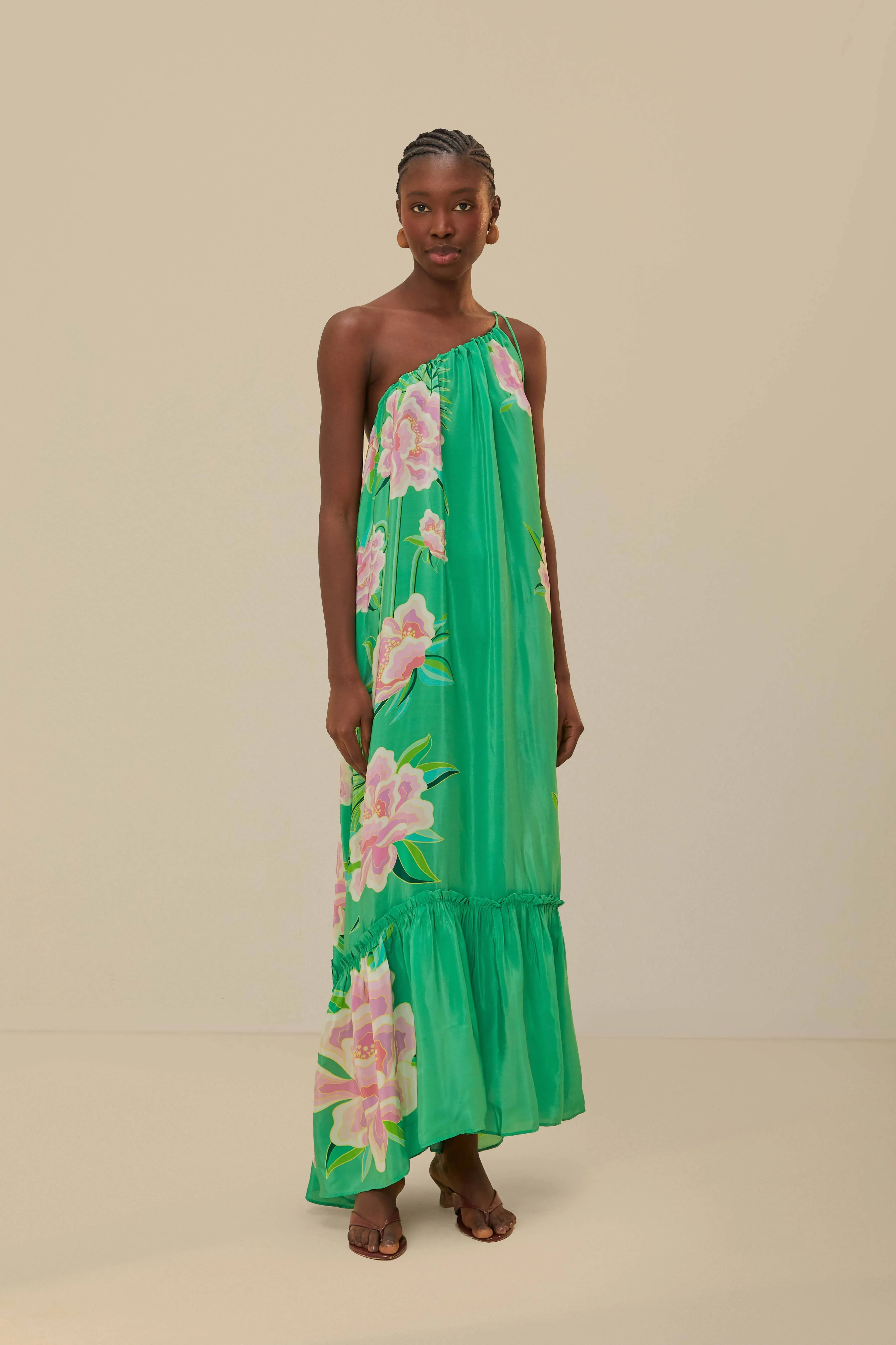 Green Floral Vibing Maxi Dress sold by FARM Rio