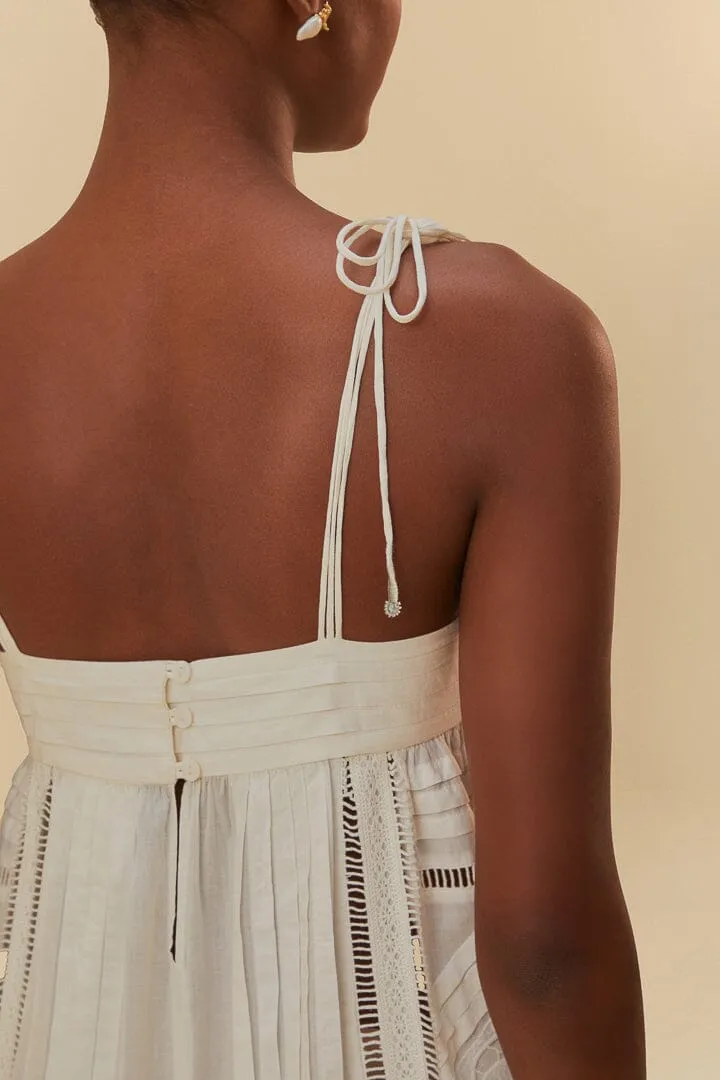 White Lace Sleeveless Midi Dress sold by FARM Rio product image thumbnail 5