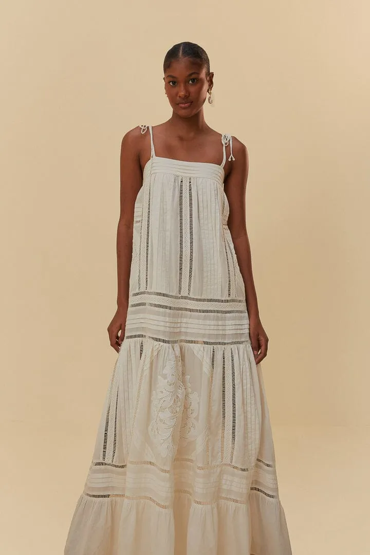 White Lace Sleeveless Midi Dress sold by FARM Rio product image thumbnail 2