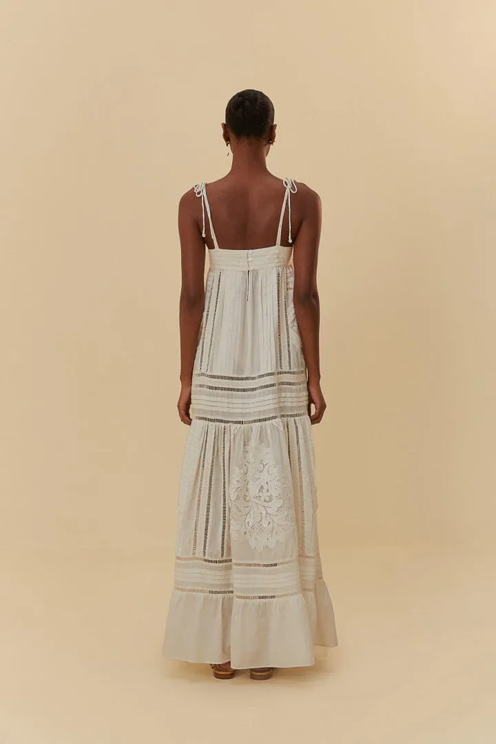 White Lace Sleeveless Midi Dress sold by FARM Rio product image thumbnail 4