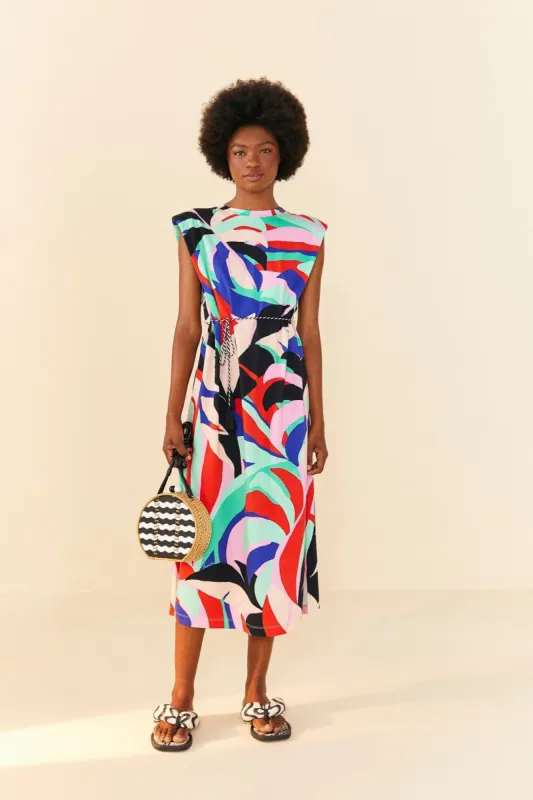 Colorful Monstera Organic Cotton T-Shirt Dress sold by FARM Rio