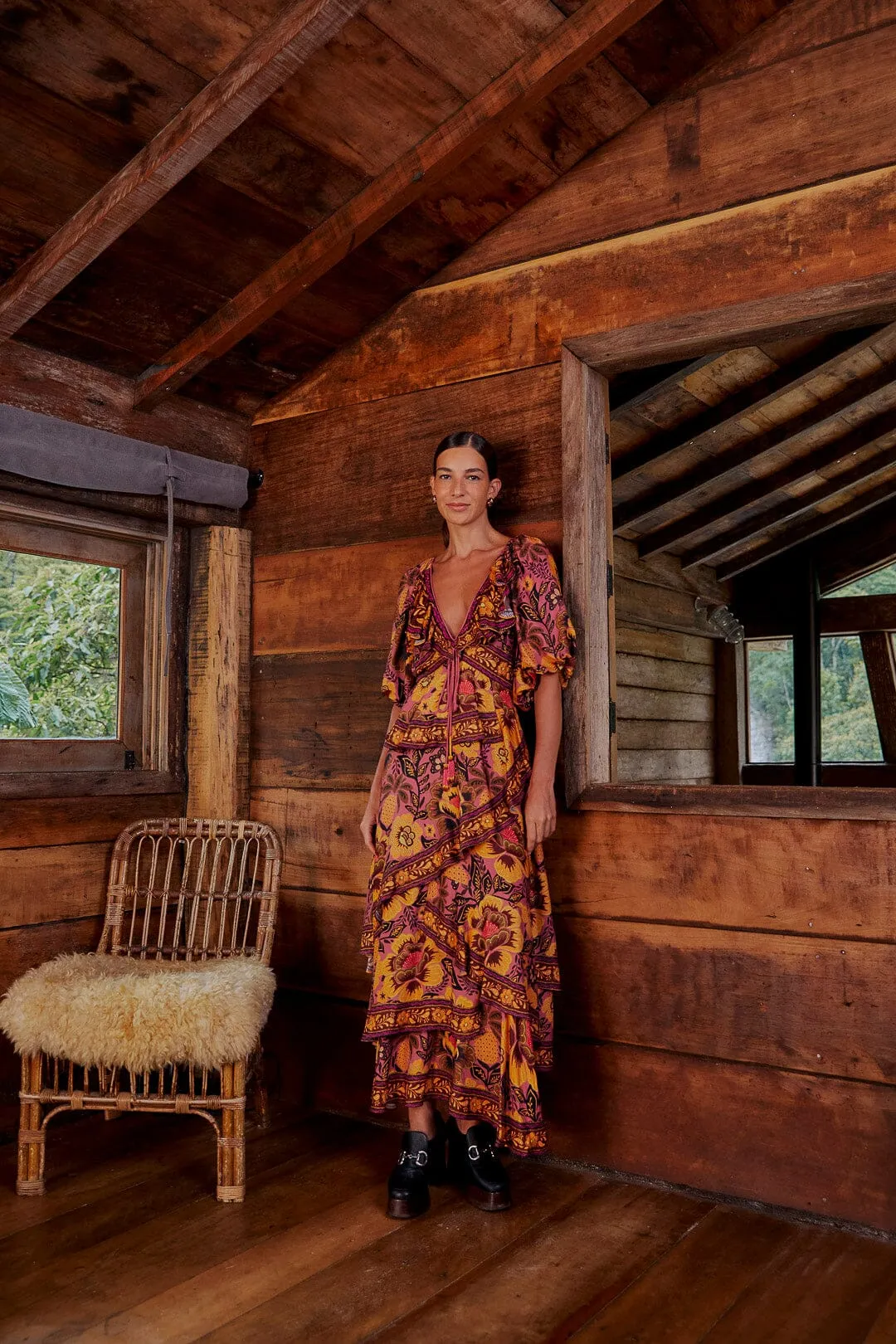 Blush Garden Bloom Maxi Dress sold by FARM Rio product image thumbnail 2