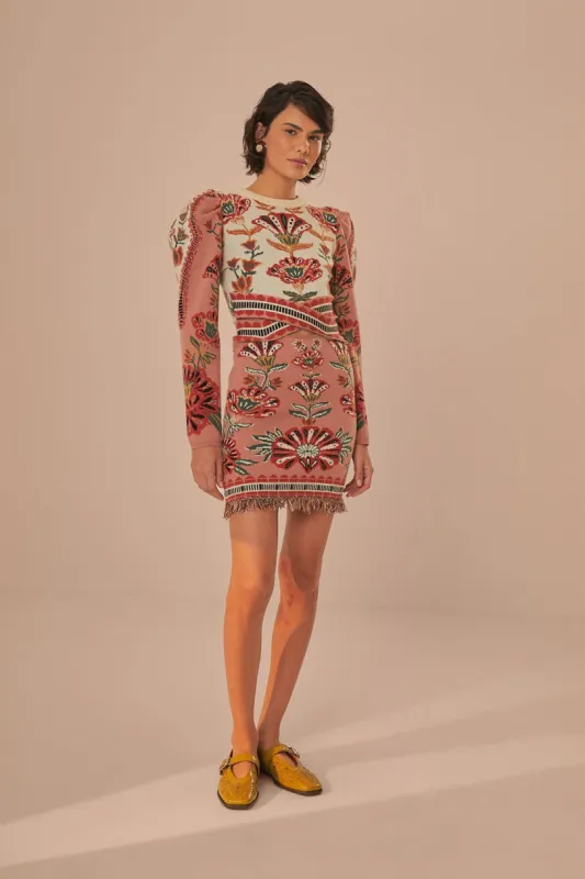 Cream Riad Knit Dress sold by FARM Rio