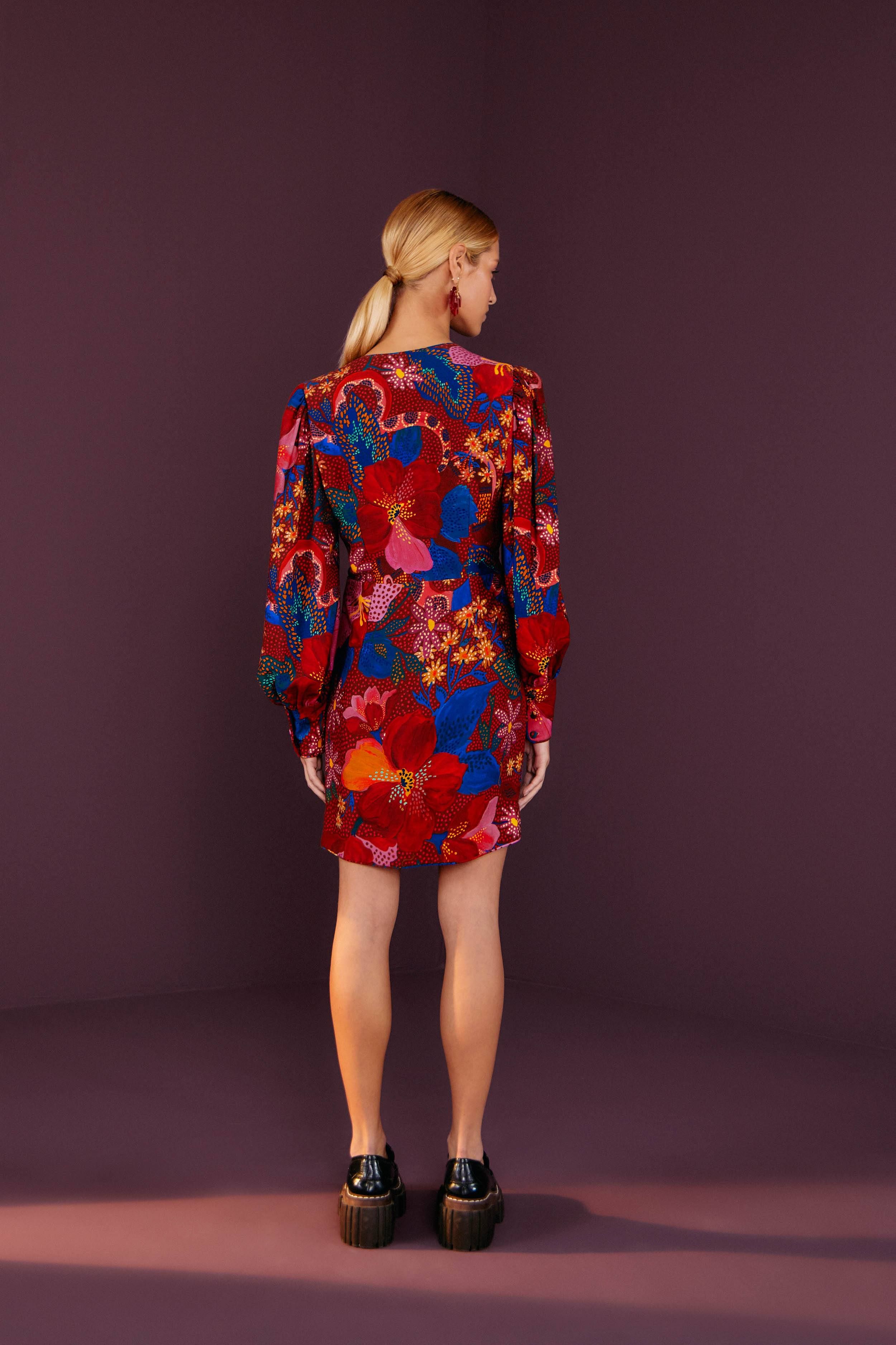 Red Wild Life Mini Dress sold by FARM Rio product image thumbnail 3