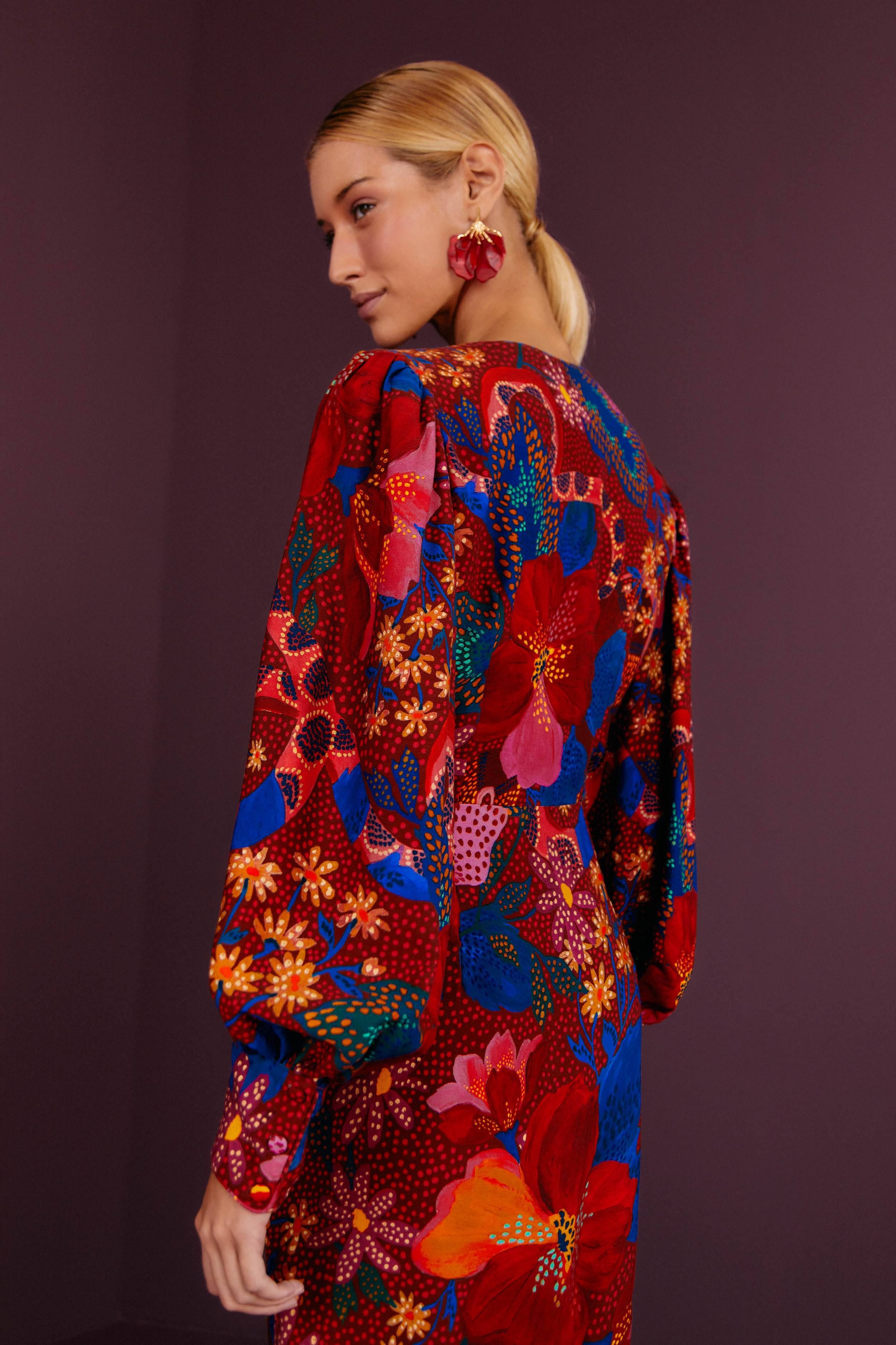 Red Wild Life Mini Dress sold by FARM Rio product image thumbnail 4