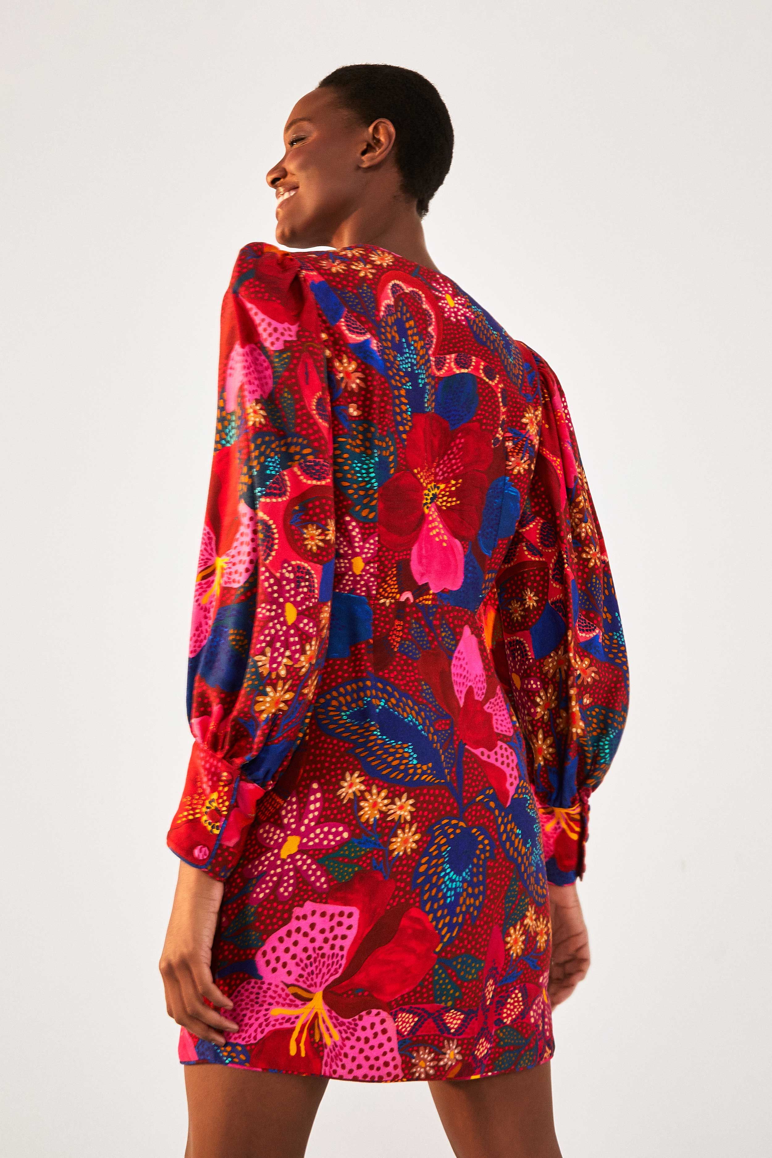 Red Wild Life Mini Dress sold by FARM Rio product image thumbnail 5