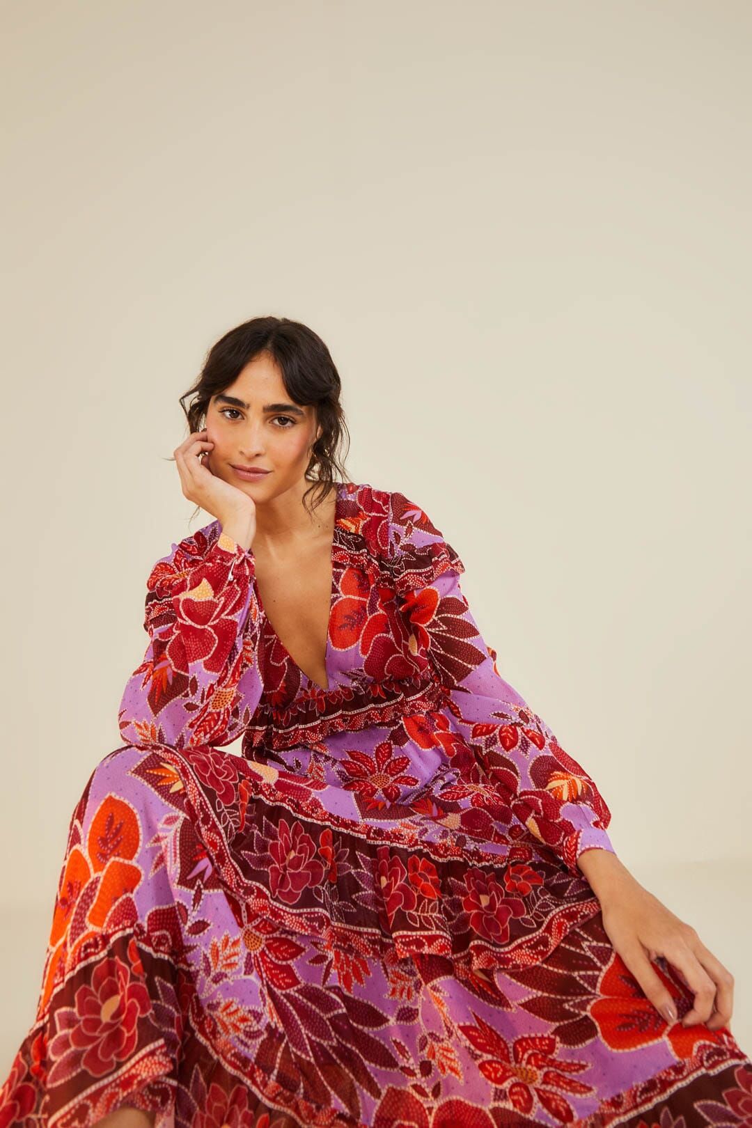 Sweet Floral Maxi Dress sold by FARM Rio product image thumbnail 3