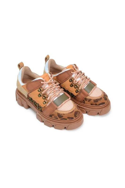 Caramel Floresta Platform Sneaker sold by FARM Rio