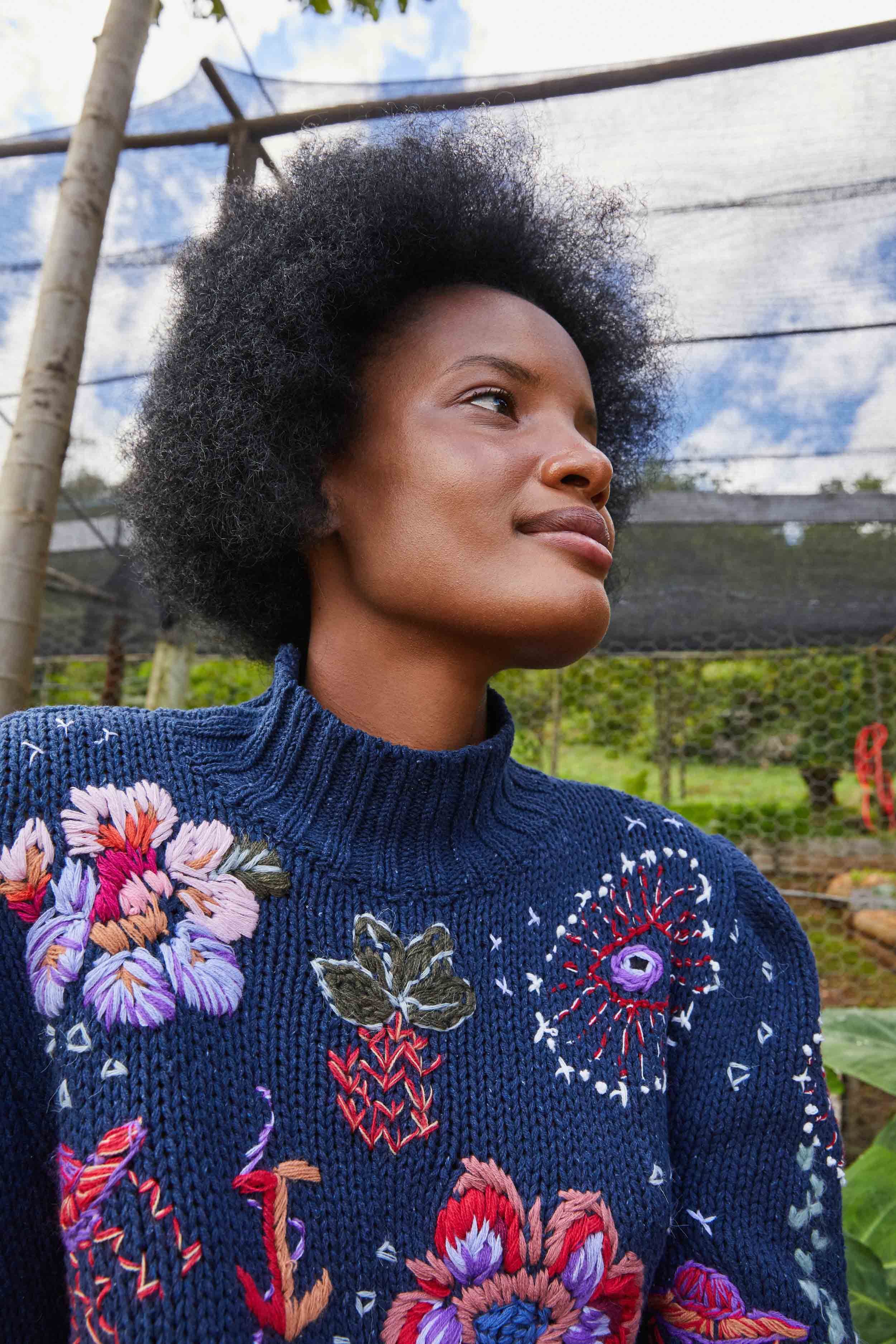 TEAL RIVER CREATURES SWEATER sold by FARM Rio