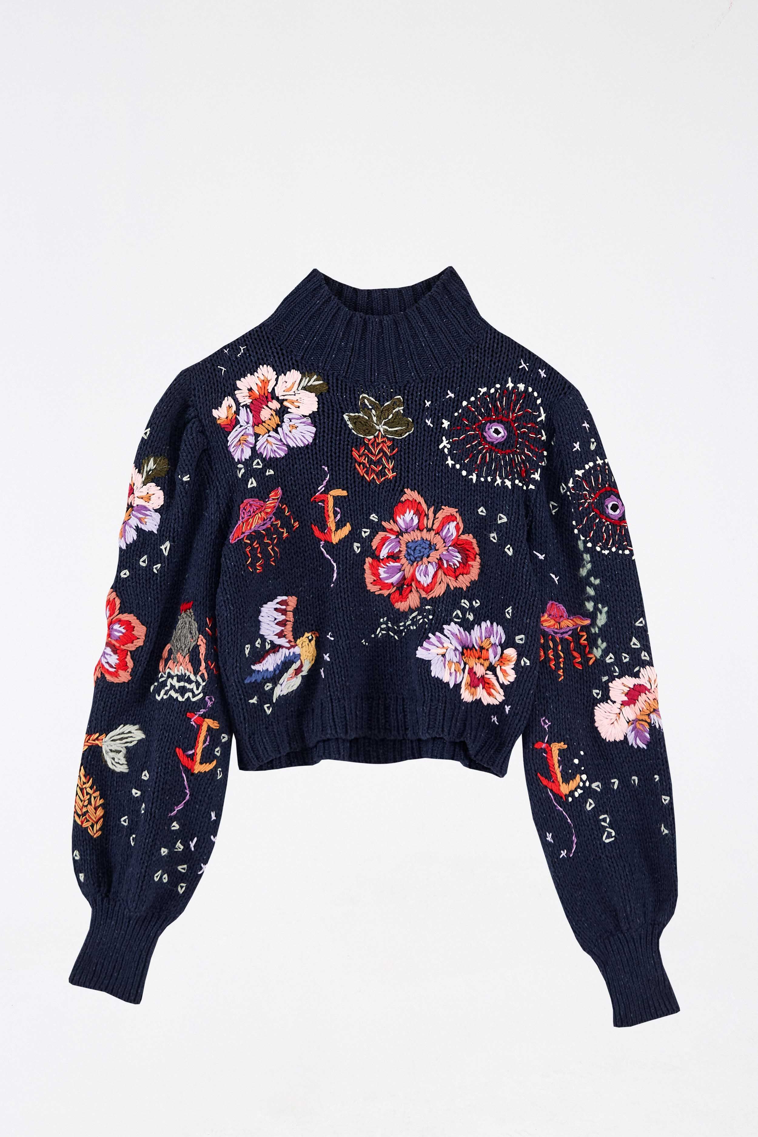 TEAL RIVER CREATURES SWEATER sold by FARM Rio product image thumbnail 5