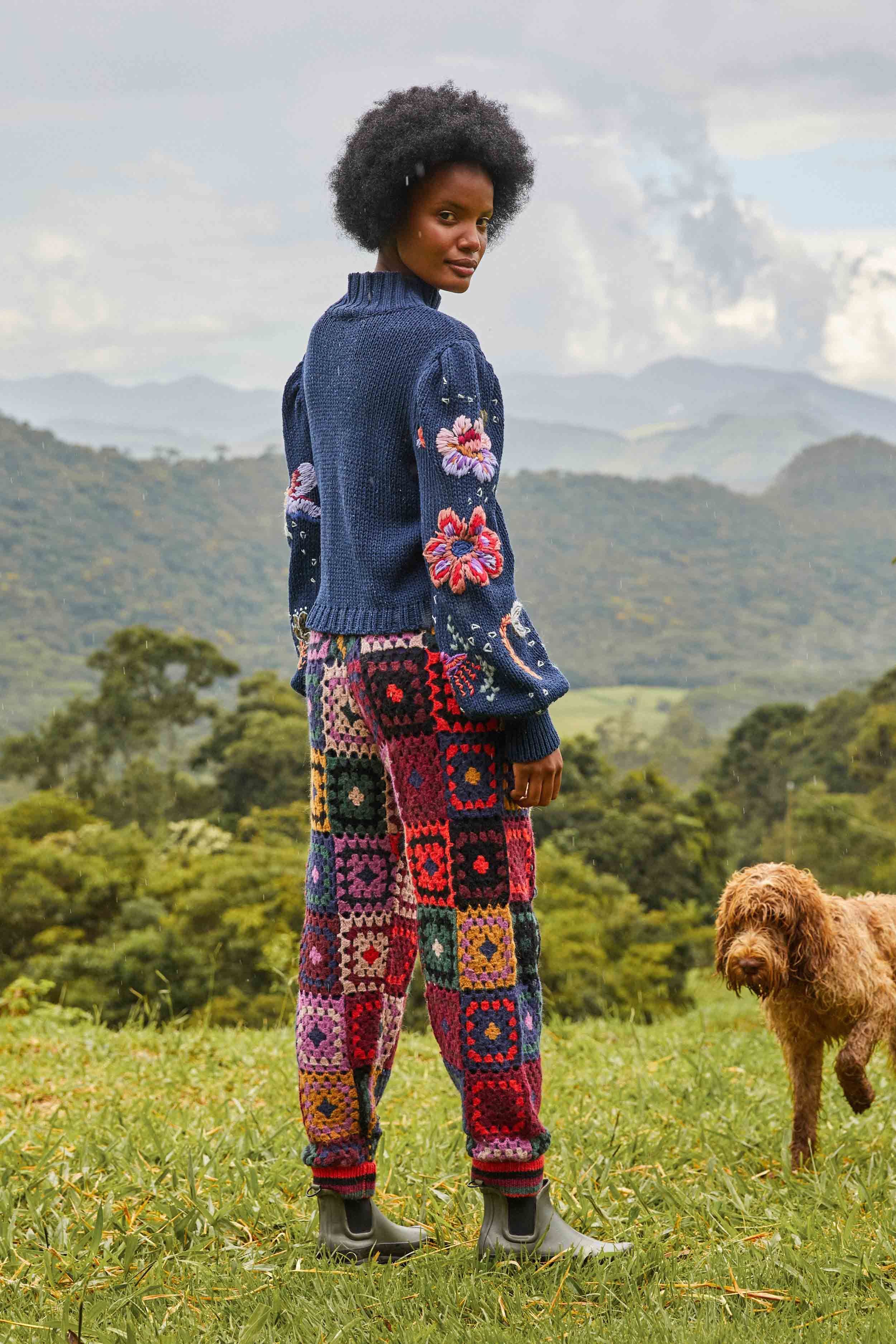 TEAL RIVER CREATURES SWEATER sold by FARM Rio product image thumbnail 2