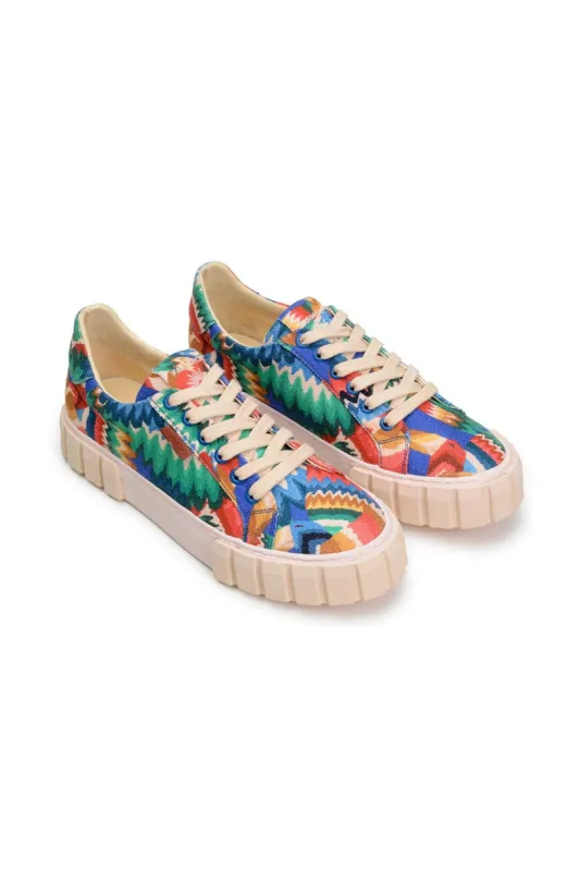 Chevron Toucans Flatform Sneaker sold by FARM Rio