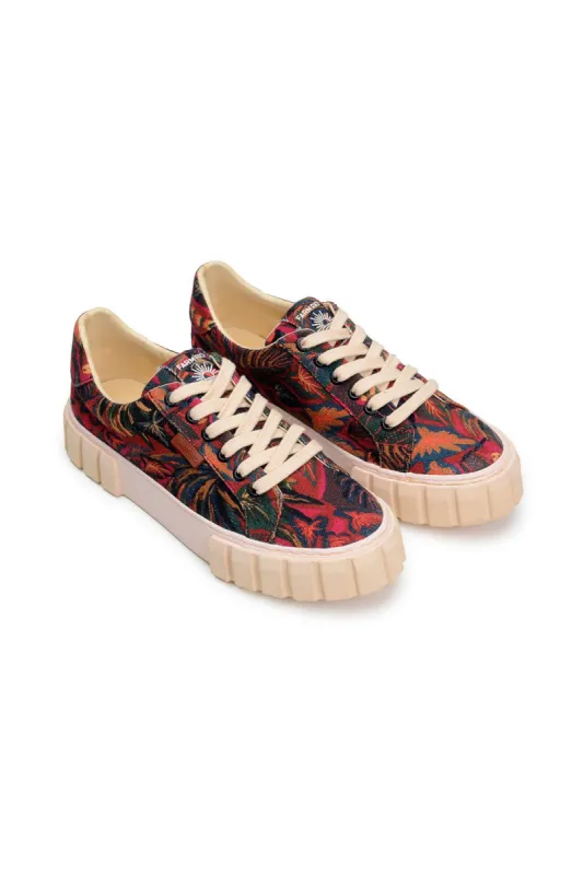 BROWN SUNSET FOREST FLATFORM SNEAKER sold by FARM Rio