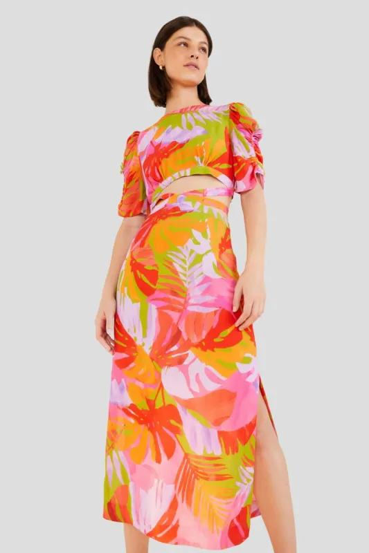 Colorful Leaves Midi Dress sold by FARM Rio