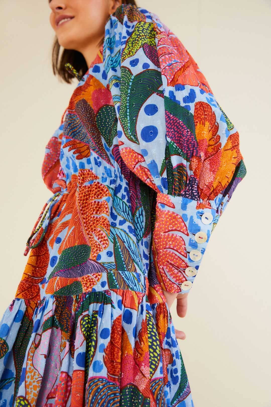 Blue Dotted Forest Mini Dress sold by FARM Rio product image thumbnail 2