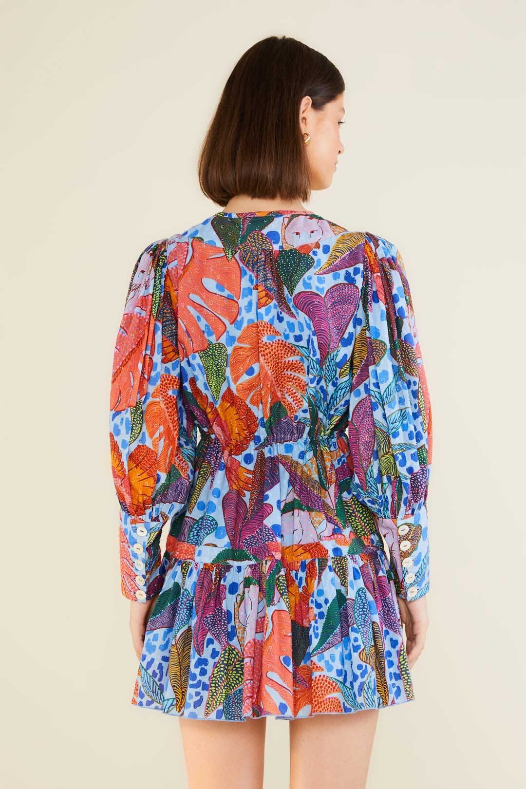 Blue Dotted Forest Mini Dress sold by FARM Rio product image thumbnail 3