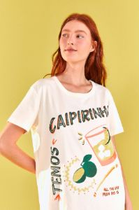 White Caipirinha T Shirt sold by FARM Rio