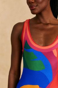 Colorful Leaves One-Piece Swimsuit sold by FARM Rio