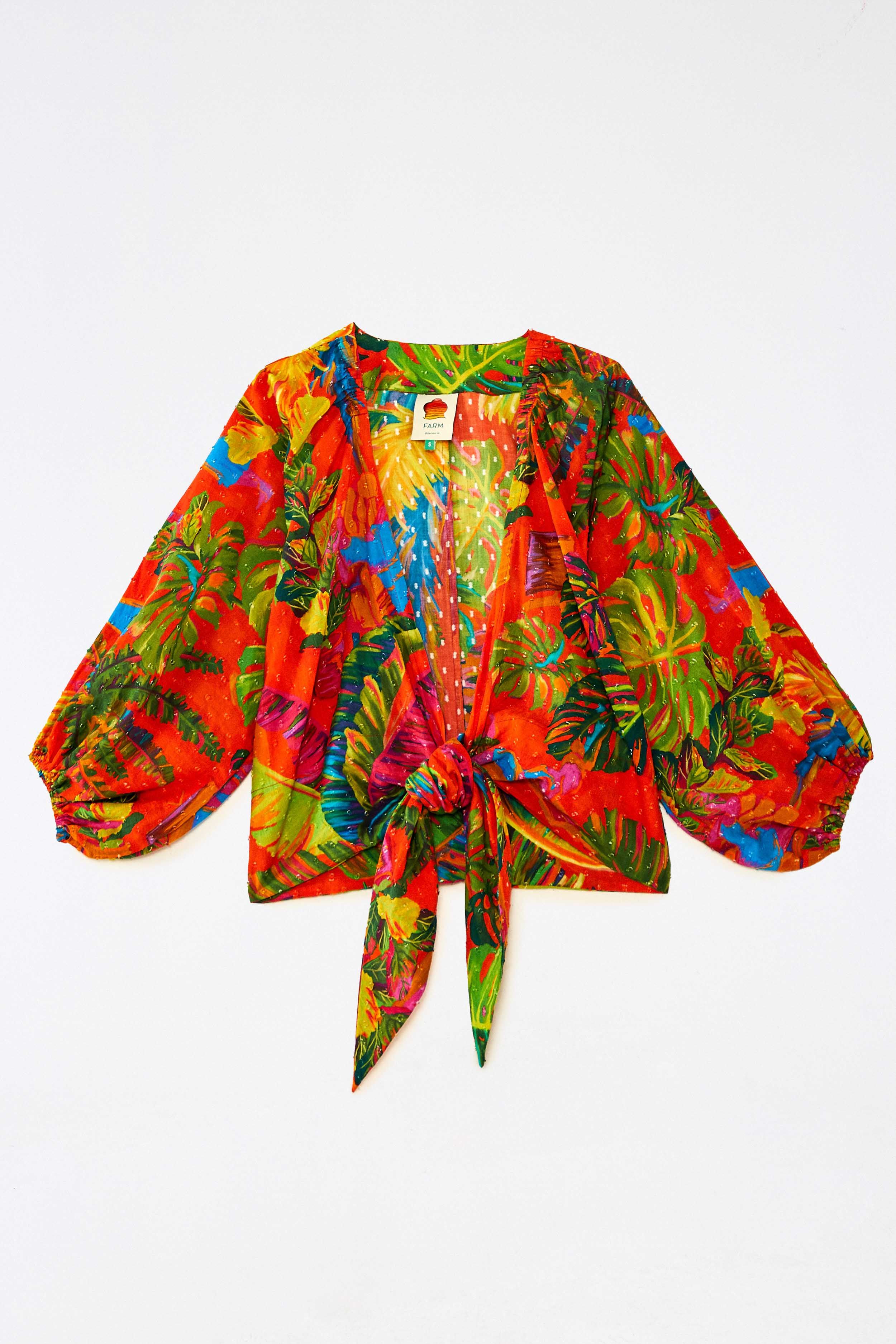 Red Urban Jungle V Neck Top sold by FARM Rio product image thumbnail 5