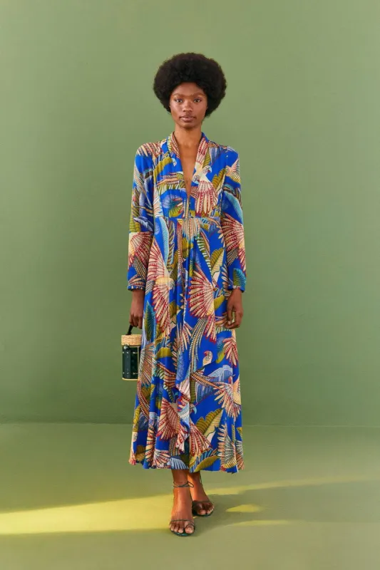Blue Macaw Flight Maxi Dress sold by FARM Rio