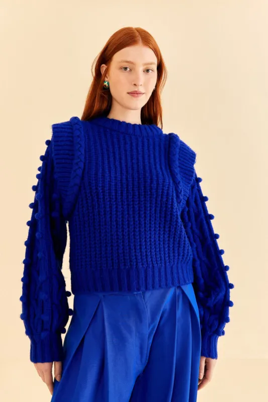 Blue Braided Sweater sold by FARM Rio