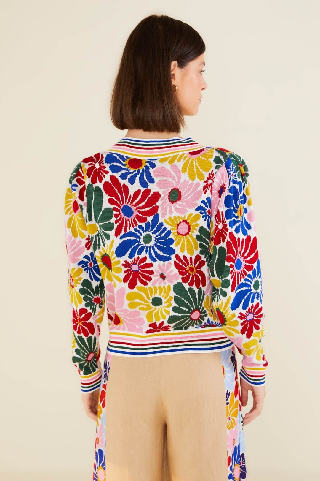 Sand Sunny Daisies Cardigan sold by FARM Rio product image thumbnail 3