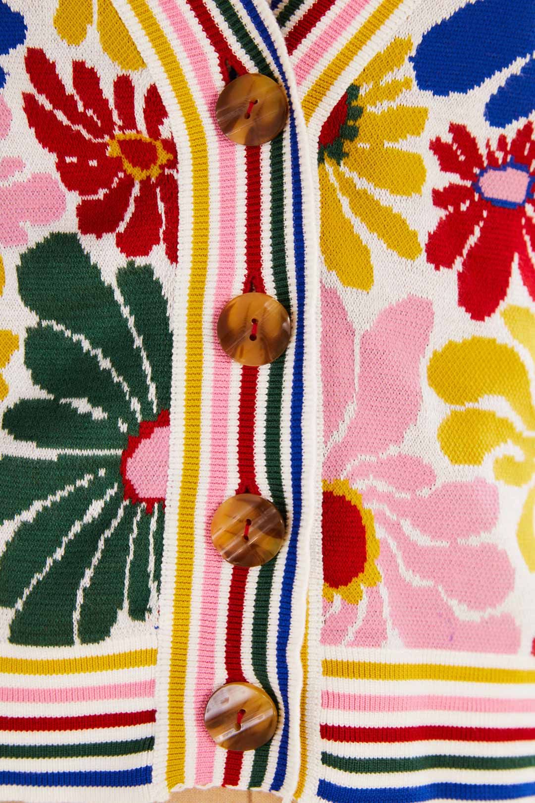 Sand Sunny Daisies Cardigan sold by FARM Rio product image thumbnail 4