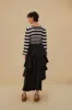 Black Tiered Bow Detail Maxi Skirt sold by FARM Rio
