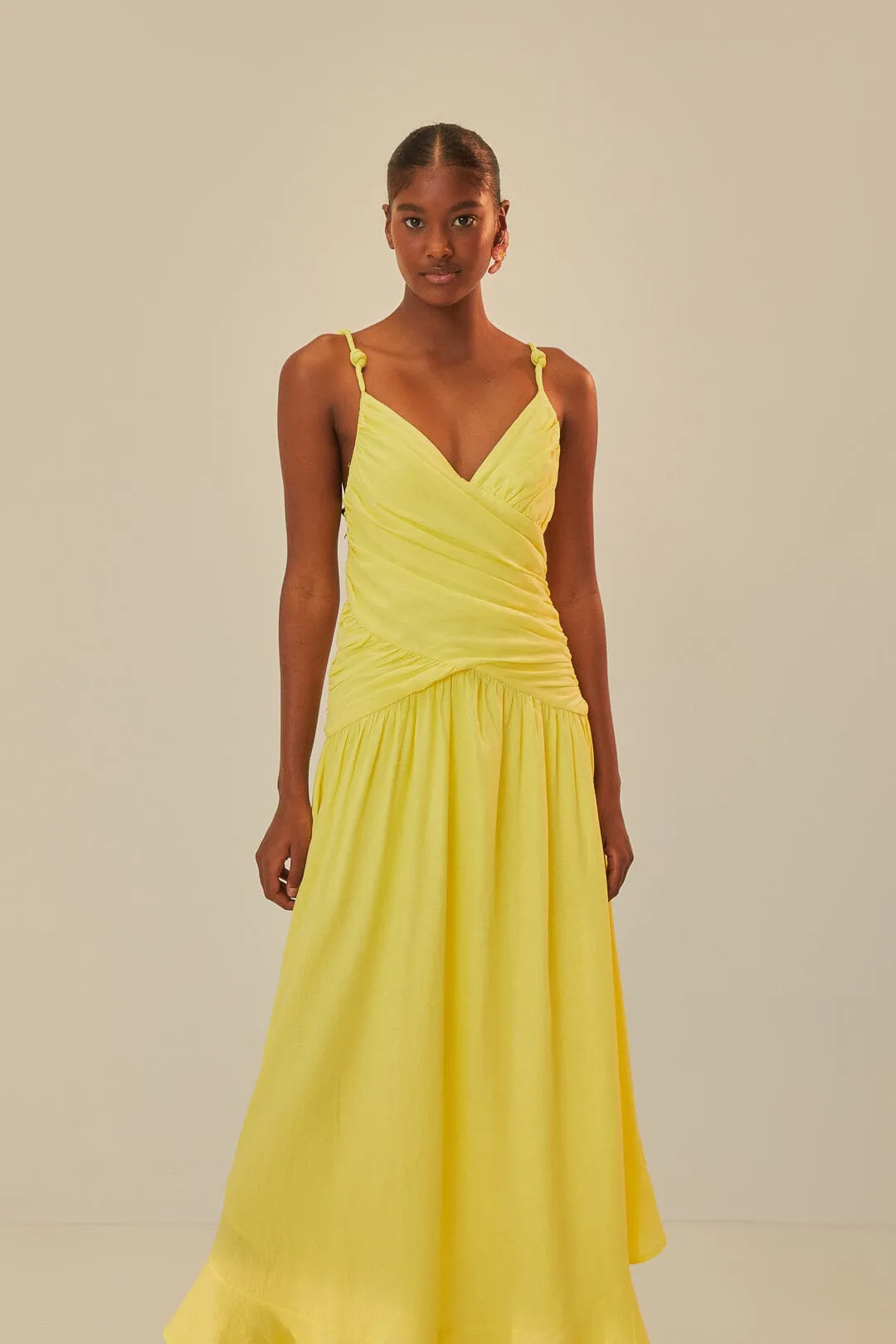 Yellow Cross Over Maxi Dress sold by FARM Rio product image thumbnail 2