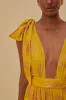 Yellow Gold Sun Jacquard Maxi Dress sold by FARM Rio