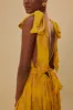 Yellow Gold Sun Jacquard Maxi Dress sold by FARM Rio