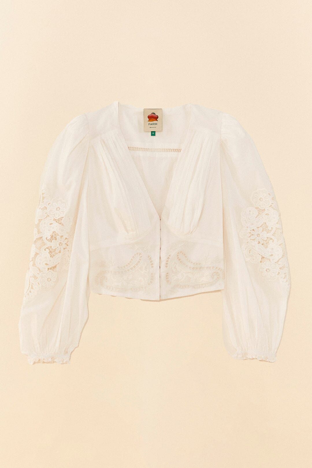 Off-White Lace Blouse sold by FARM Rio product image thumbnail 5