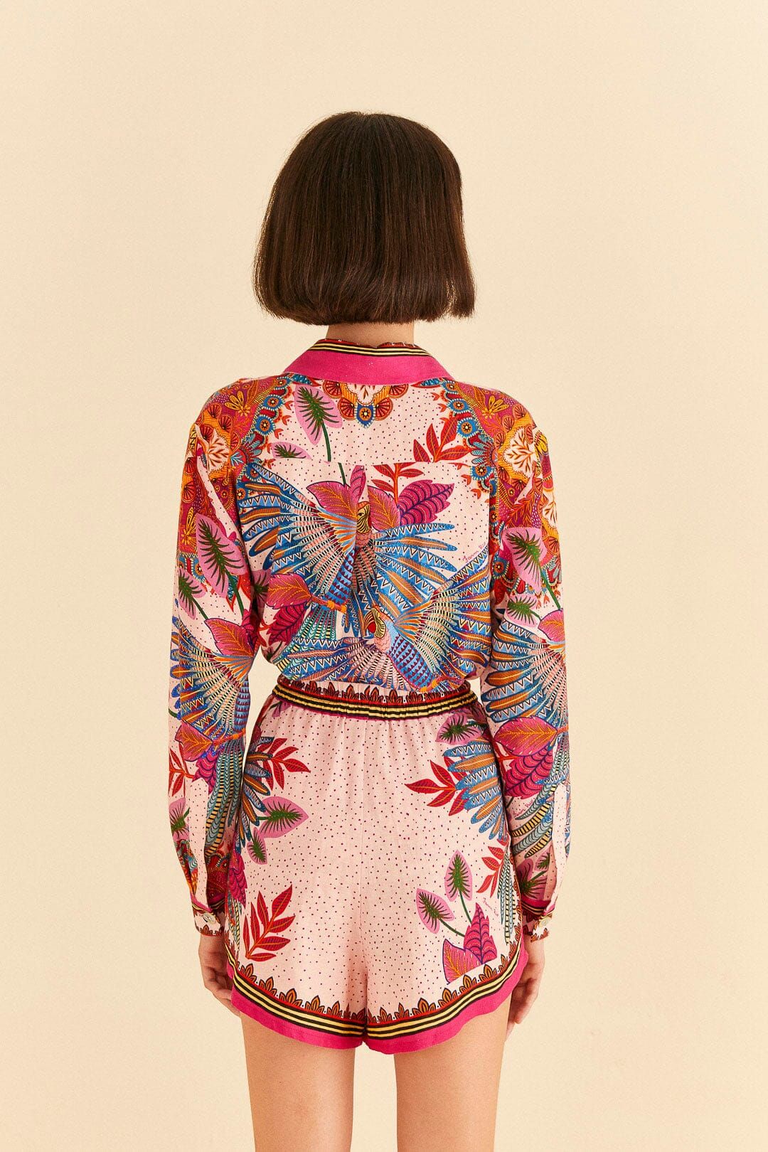 Pink Macaw Scarf Shorts sold by FARM Rio product image thumbnail 4