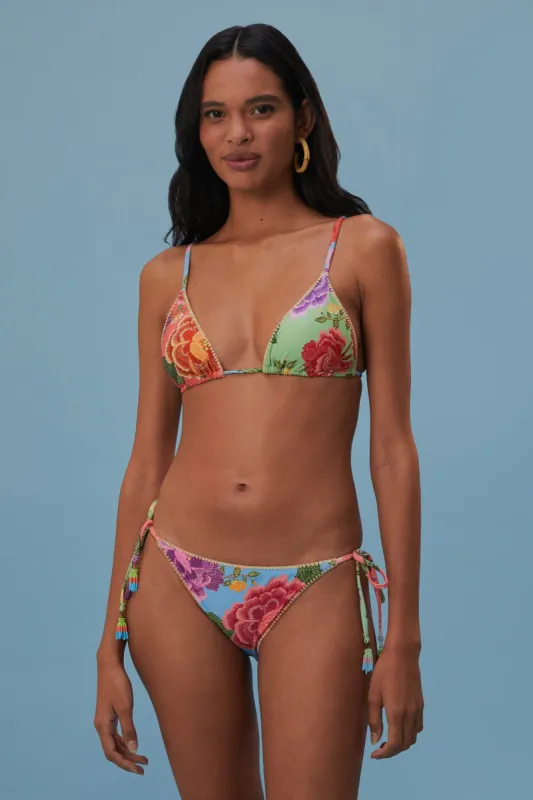 Flower Scarves Side Tie Bikini Bottom sold by FARM Rio