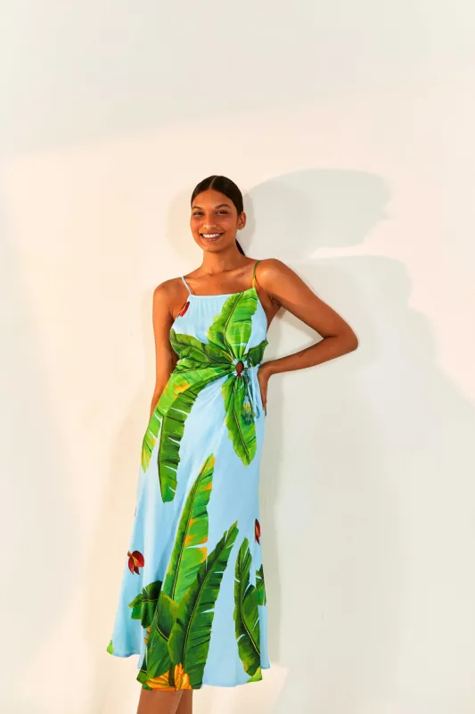 Blue Fresh Bananas Midi Dress sold by FARM Rio
