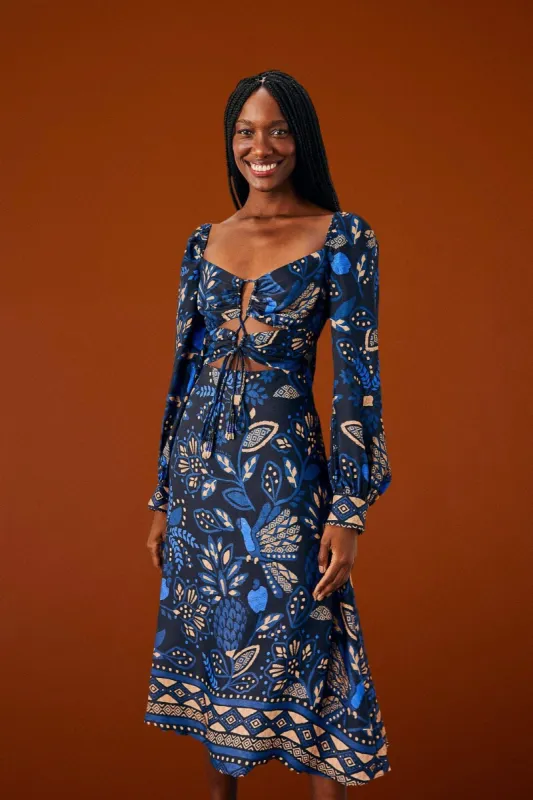 Black Macaw Forest Midi Dress sold by FARM Rio