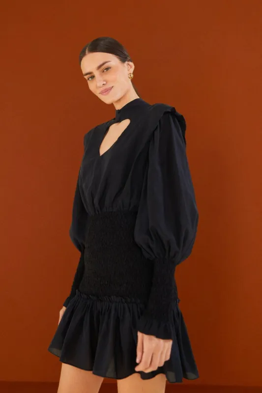 Black Heart Neckline Mini Dress sold by FARM Rio