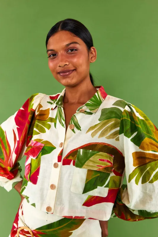 White Spring Forest Long Sleeve Shirt sold by FARM Rio