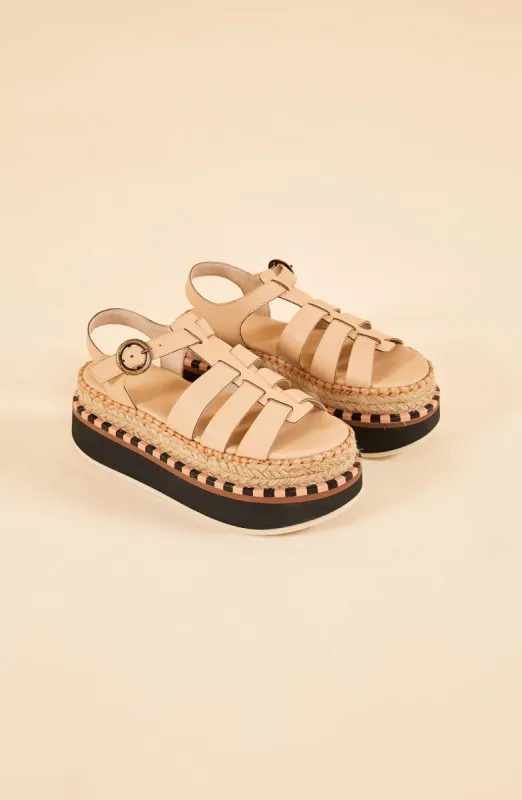 Beige Espadrille Platform Sandal sold by FARM Rio