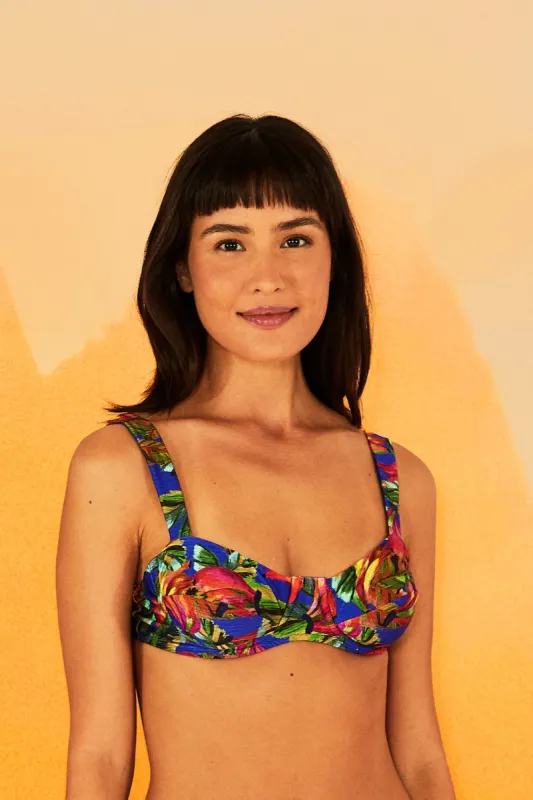BLUE BANANAMIX CUP BIKINI TOP sold by FARM Rio