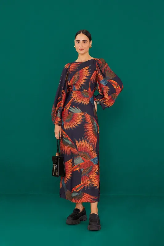 Arabesque Toucans Midi Dress sold by FARM Rio
