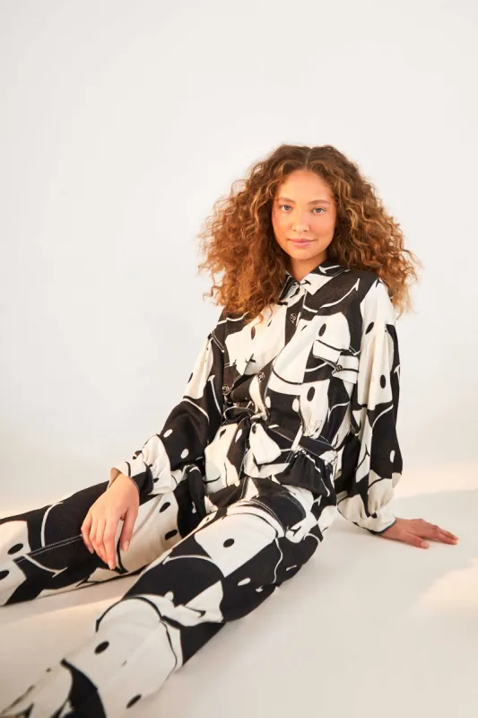 Black & White Smiley® Jumpsuit sold by FARM Rio