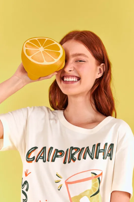 White Caipirinha T Shirt sold by FARM Rio