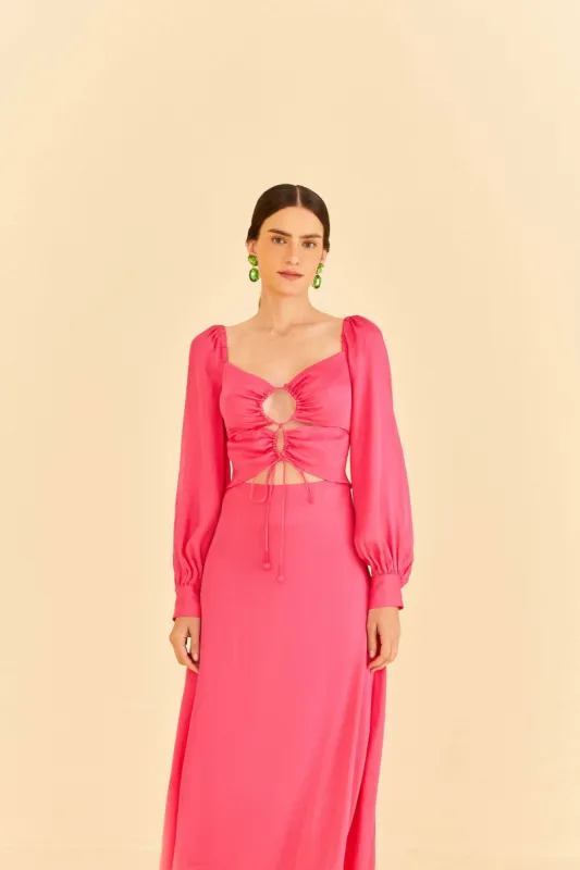 Pink Cutout Maxi Dress sold by FARM Rio