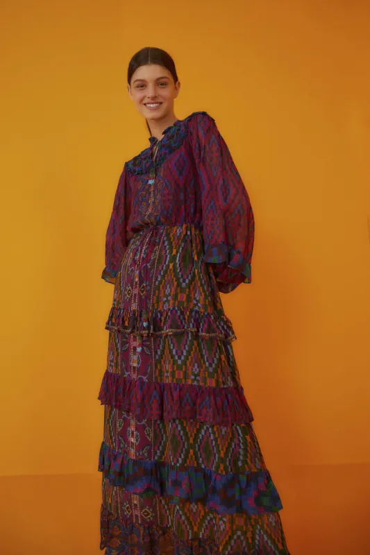 Mixed Tapestry Scarf Maxi Dress sold by FARM Rio