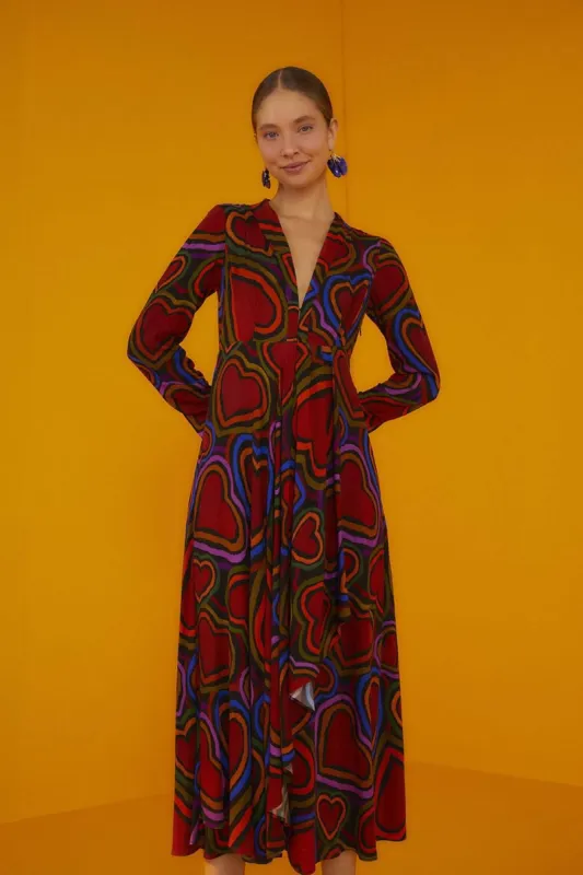 Rainbow Wild Hearts Maxi Dress sold by FARM Rio