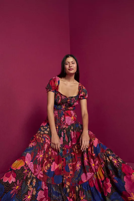 Mixed Wild Life Lenzing™ Ecovero™ Viscose Maxi Dress sold by FARM Rio