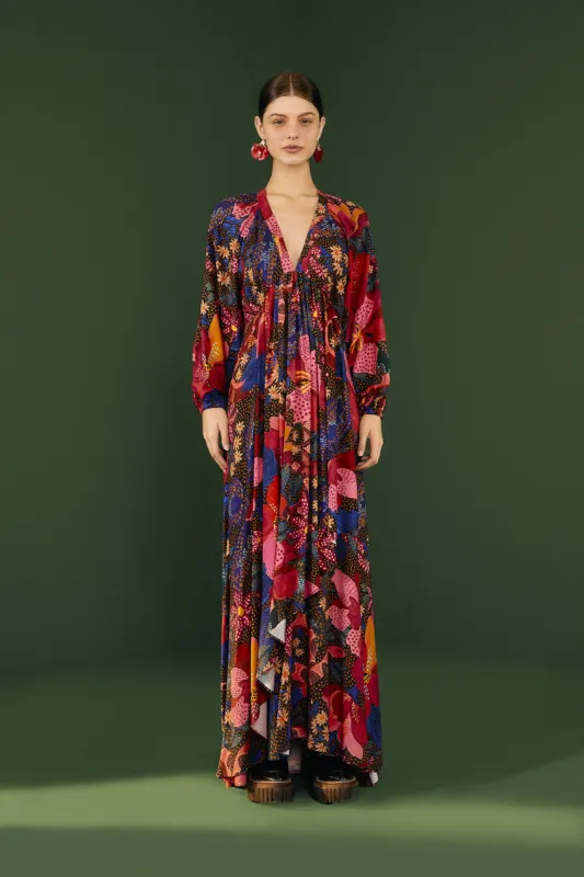 Black Wild Life Lenzing™ Ecovero™ Viscose Maxi Dress sold by FARM Rio