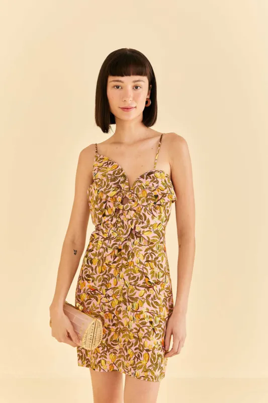 Light Pink Star Fruit Flower Mini Dress sold by FARM Rio