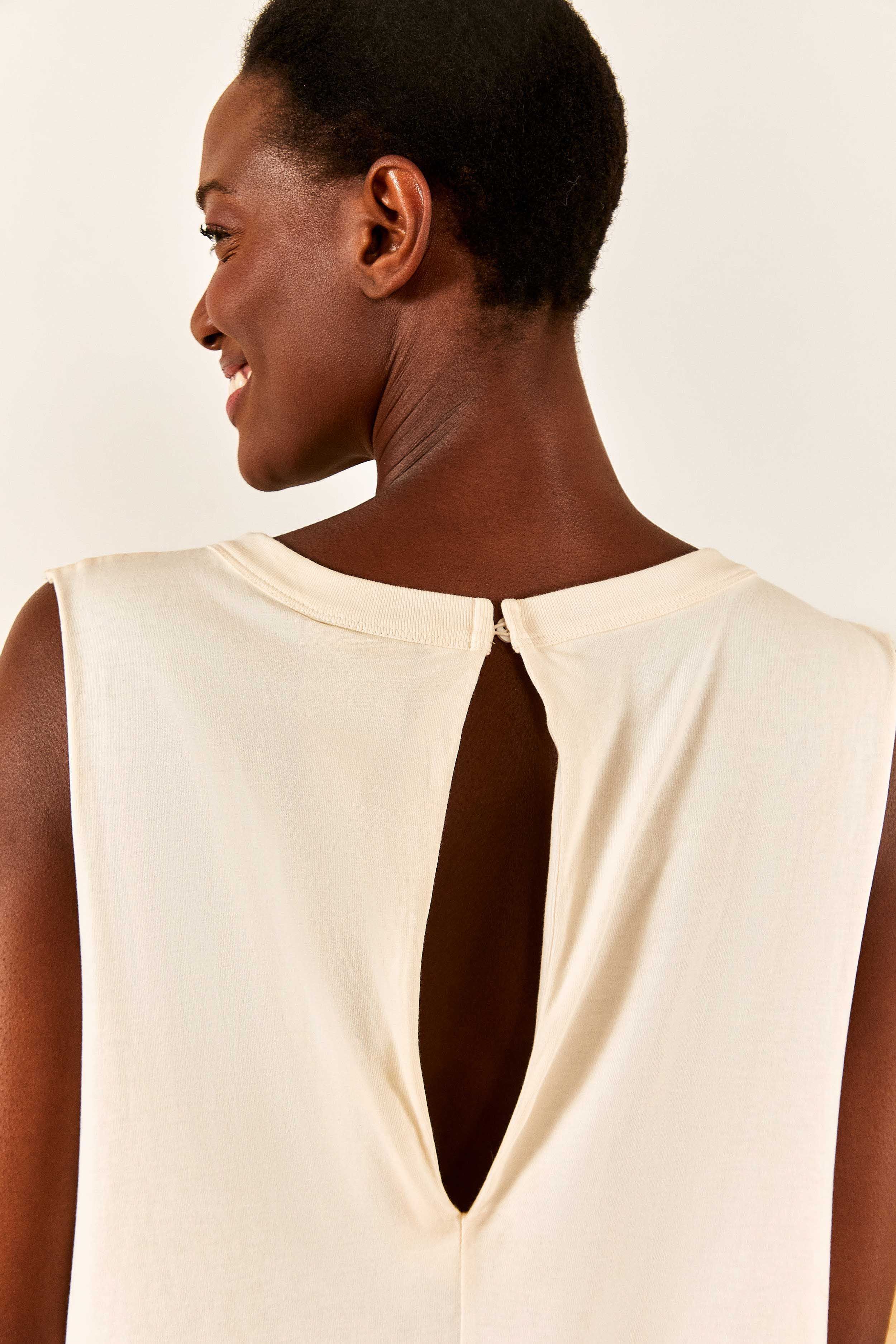 White Peixe Jersey Jumpsuit sold by FARM Rio product image thumbnail 4